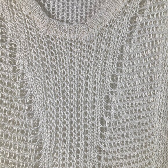 Womens Cabi Open Knit Linen Tank Top Cream S Linen - Picture 4 of 8